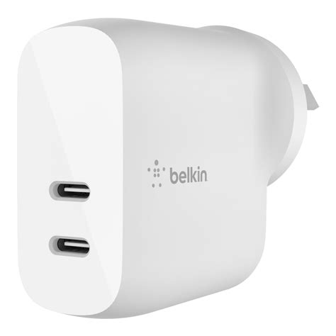 Dual USB-C Power Delivery 3.0 Wall Charger 40W | Belkin | Belkin: AU