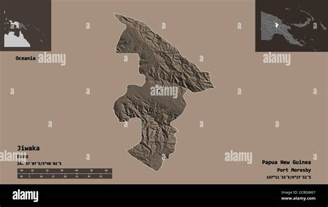 Shape of Jiwaka, province of Papua New Guinea, and its capital ...
