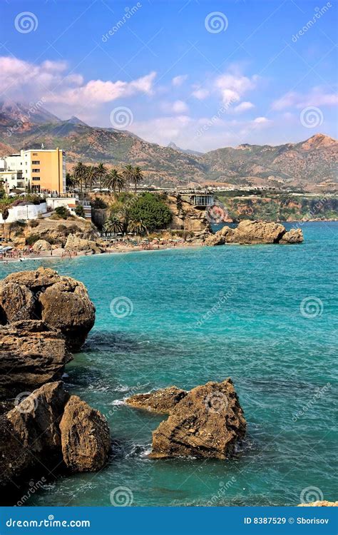 View on Balcony of Europe, Nerja Stock Image - Image of spain, spanish: 8387529