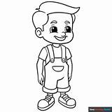 Cartoon Boy Coloring Page  Easy Drawing Guides sketch template