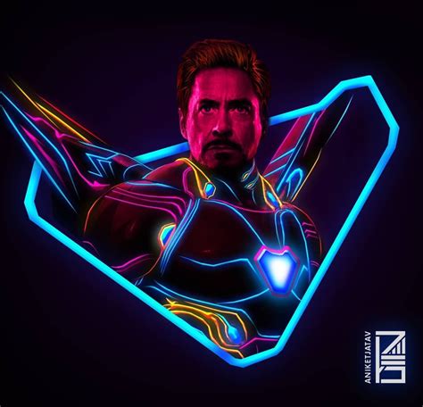 🔥 Free Download Neon Marvels Artwork Ironman Markxlviii Marvel ...