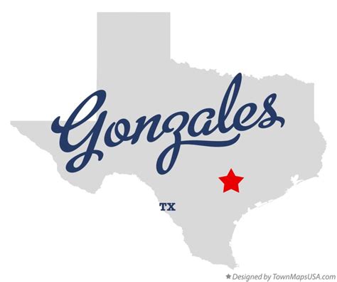 Map of Gonzales, TX, Texas