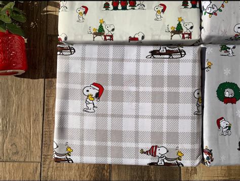 HOLIDAY Berkshire Peanuts Snoopy Christmas QUEEN Size Bed Sheet Set - Etsy