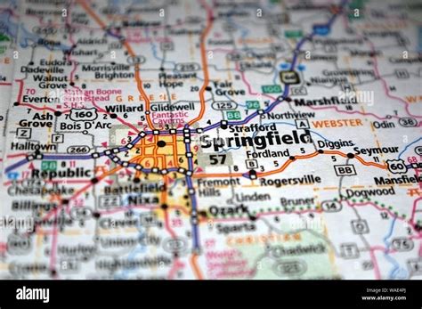 Map of springfield missouri hi-res stock photography and images - Alamy