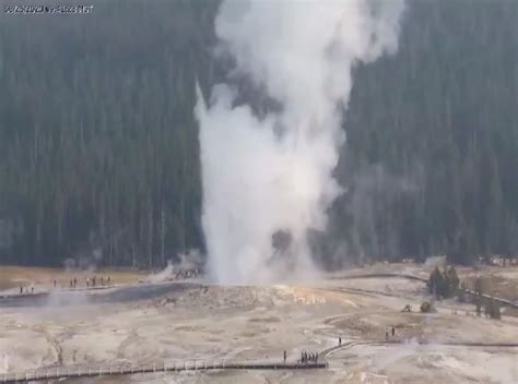 Yellowstone Geyser Dormant For 6.5 Years Roars Back To Life