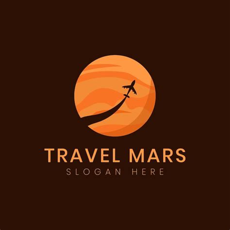 Premium Vector | Mars mission logo design