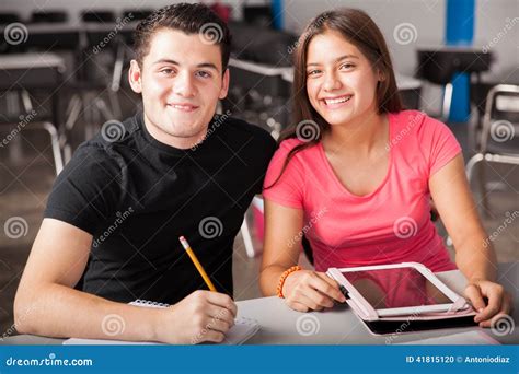 High School Friends in Class Stock Photo - Image of learning, cute ...