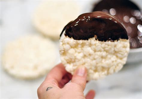 Healthy-Ish Sweet Snack // Chocolate Dipped Rice Cakes | …love Maegan