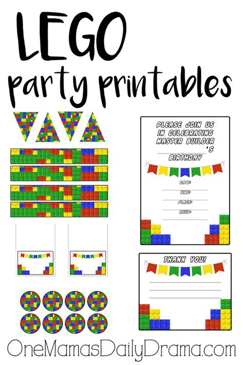 LEGO Party Printables for Kids Birthdays