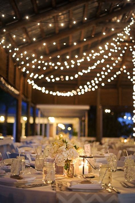 Outdoor Wedding String Lights - jenniemarieweddings