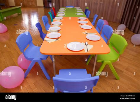 School kindergarden nursery dining room . children's furniture and toys ...