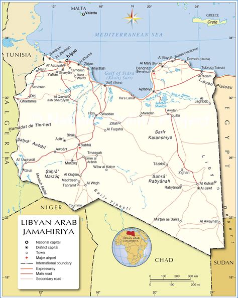 Libya Maps | Printable Maps of Libya for Download