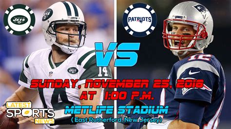 Jets VS Patriots : Highlight Match of Week 12 in NFL match up,Game Info [Live Prediction ...