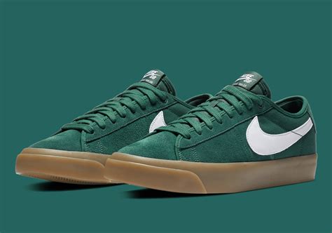 Nike SB Blazer Low Green Suede - SneakherClub