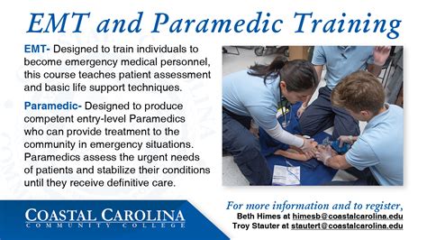 E.M.T. and Paramedic Training - Coastal Carolina Community College