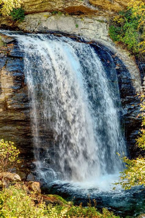 Looking Glass Falls in the Mountains of North Carolina, USA. Stock ...