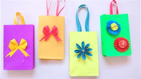 How to make a paper bag? | Easy paper Bag | Gift bag making | DIY paper ...