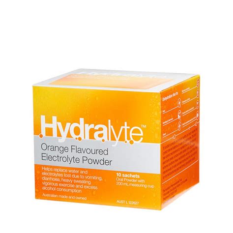 Hydralyte Electrolyte Powder Orange Flavour 10x 5g Sachets - Chapman & Wood