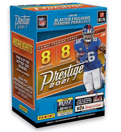 Panini NFL Prestige Football Trading Card Blaster Box 2021 - Walmart.com