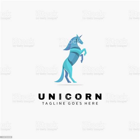 Vector Illustration Unicorn Gradient Colorful Style Stock Illustration - Download Image Now - iStock