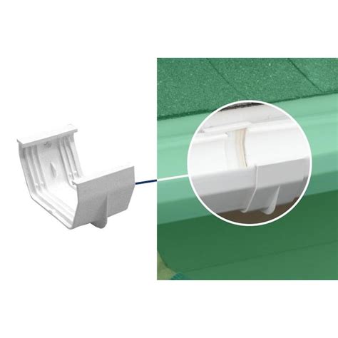 Amerimax Contemporary Vinyl Half Round Gutter Slip Joint in the Gutter ...