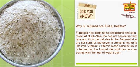 Did you know - why is flattened rice (poha) healthy? ‪#‎DidYouKnow ...