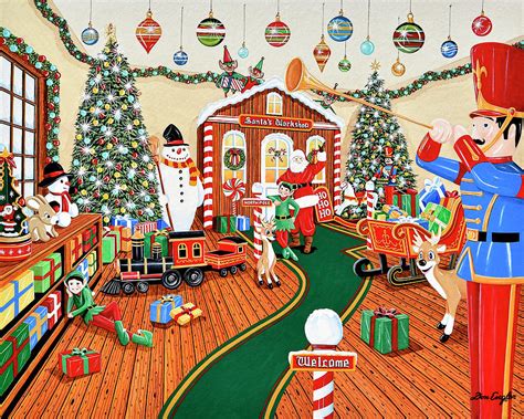 Santa's Workshop Painting by Don Engler - Pixels