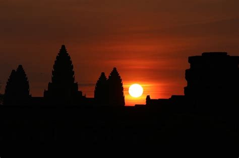 angkor wat sunrise 4k HD Wallpaper