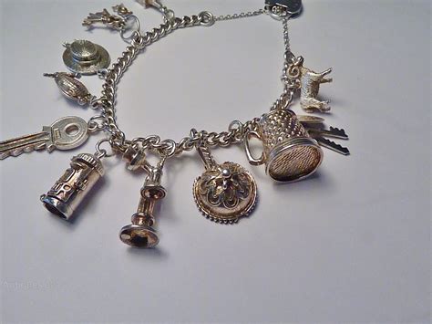 Antiques Atlas - Rare Vintage Sterling Silver Charm Bracelets