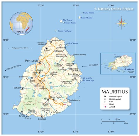 Mauritius On A Map Of Africa / Where is Mauritius? Location map of the island / Haven van 't ...