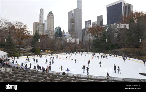 Ice Rink at Central Park in winter Stock Photo - Alamy