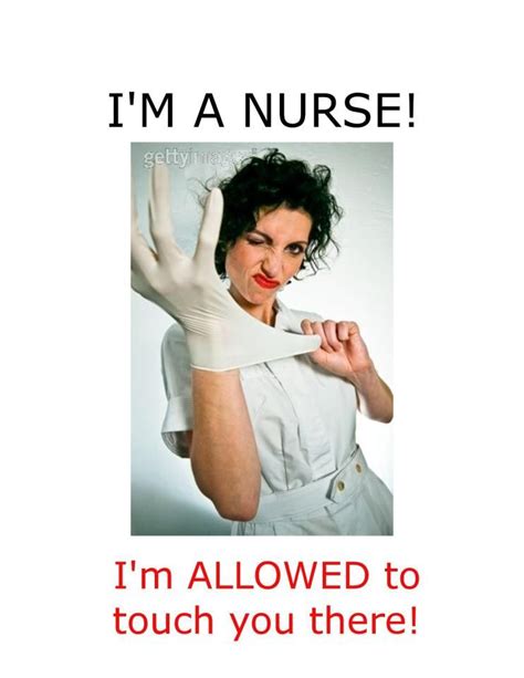 a woman in white dress holding her hand up to the side with text that reads, i'm a nurse