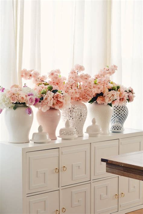 Afloral Silk Flowers & The Best Ginger Jar Vases - The Pink Dream