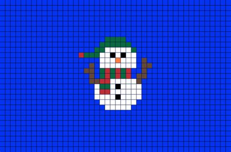 Snowman Pixel Art | Pixel art, Pixel art design, Pixel art grid