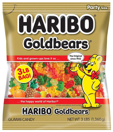 Haribo Gummi Candy, Goldbears Gummy Candy, 48 Ounce (Pack of 4 ...