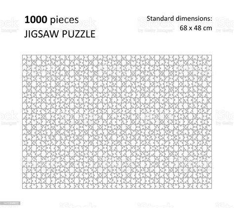 Jigsaw Puzzle 1000 Pieces Blank Template Stock Illustration - Download ...