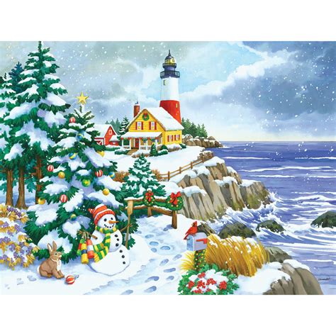 Winter Lighthouse 300 Large Piece Jigsaw Puzzle | Spilsbury