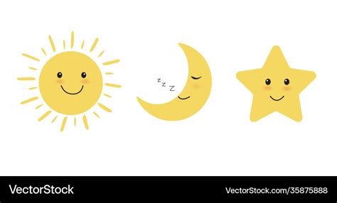 Sun moon and star icon Royalty Free Vector Image