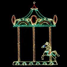 LED Carousel Yard Display for Christmas | Animated christmas ...