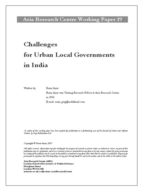 Municipality in India | PDF | Local Government | Social Institutions