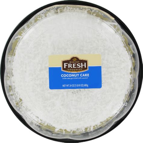 Bakery Fresh Goodness Coconut Iced Single Layer White Cake, 24 oz - Kroger