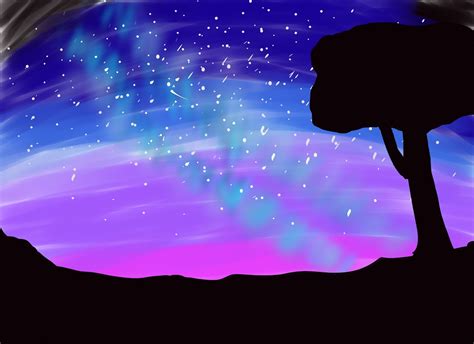 ArtisTech: Digital Drawing with 8th grade: Night sky