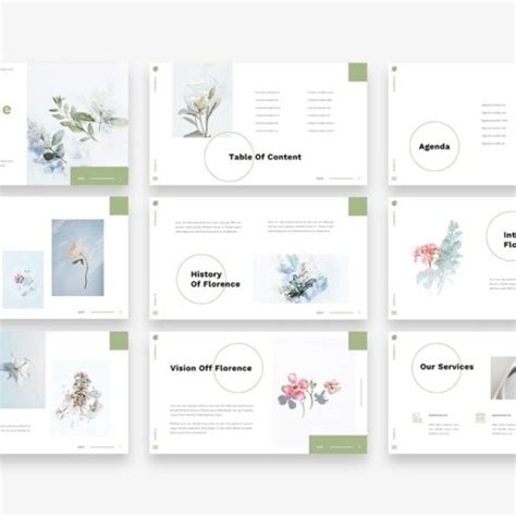 Florence - Flower Plant PowerPoint Template | Master Bundles