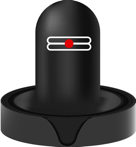 Black Shiva Lingam Statue Element On White Background. 24934831 Vector ...