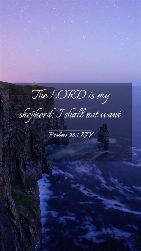 Psalms 23:1 KJV Mobile Phone Wallpaper - The LORD is my shepherd; I ...