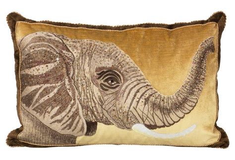 Elephant 16x26 Pillow, Natural | Pillows, Room inspiration, Elephant