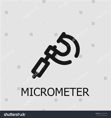 Micrometer Outline Icon Web Mobile Apps Stock Vector (Royalty Free ...