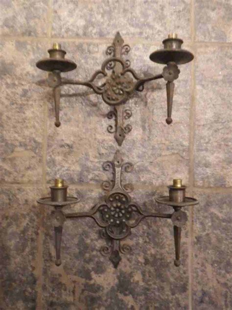 Pair of Matching Vintage Cast Iron Wall Lights | in Hurstpierpoint ...