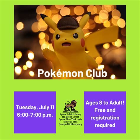 Pokémon Club at the Lyons Public Library | Life in the Finger Lakes