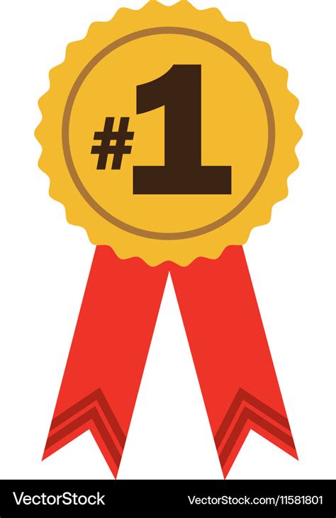 Number one ribbon award Royalty Free Vector Image